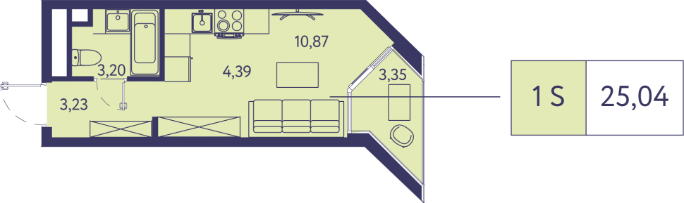 3-комнатная квартира с отделкой в ЖК Преображенский на 10 этаже в 5 секции. Сдача в 3 кв. 2026 г.