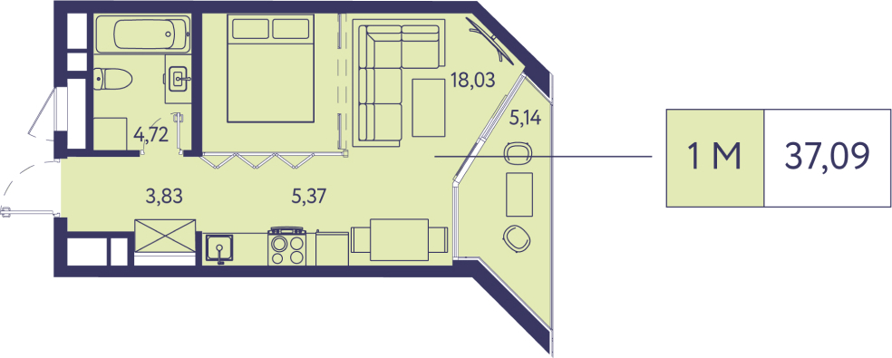 3-комнатная квартира в ЖК Приморский квартал на 11 этаже в 8 секции. Сдача в 2 кв. 2025 г.