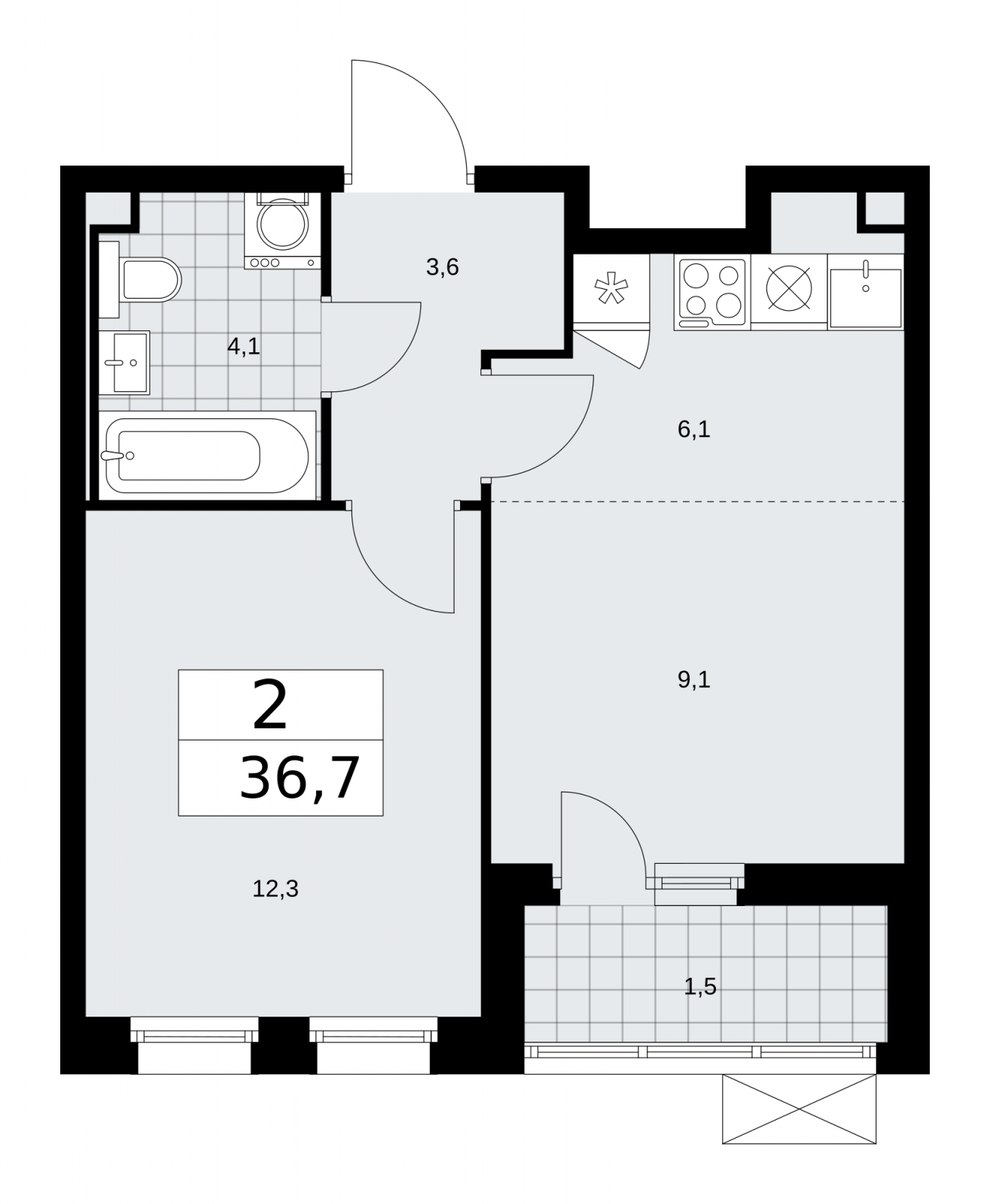 3-комнатная квартира с отделкой в ЖК Клубный дом на Котельнической на 2 этаже в 4 секции. Дом сдан.