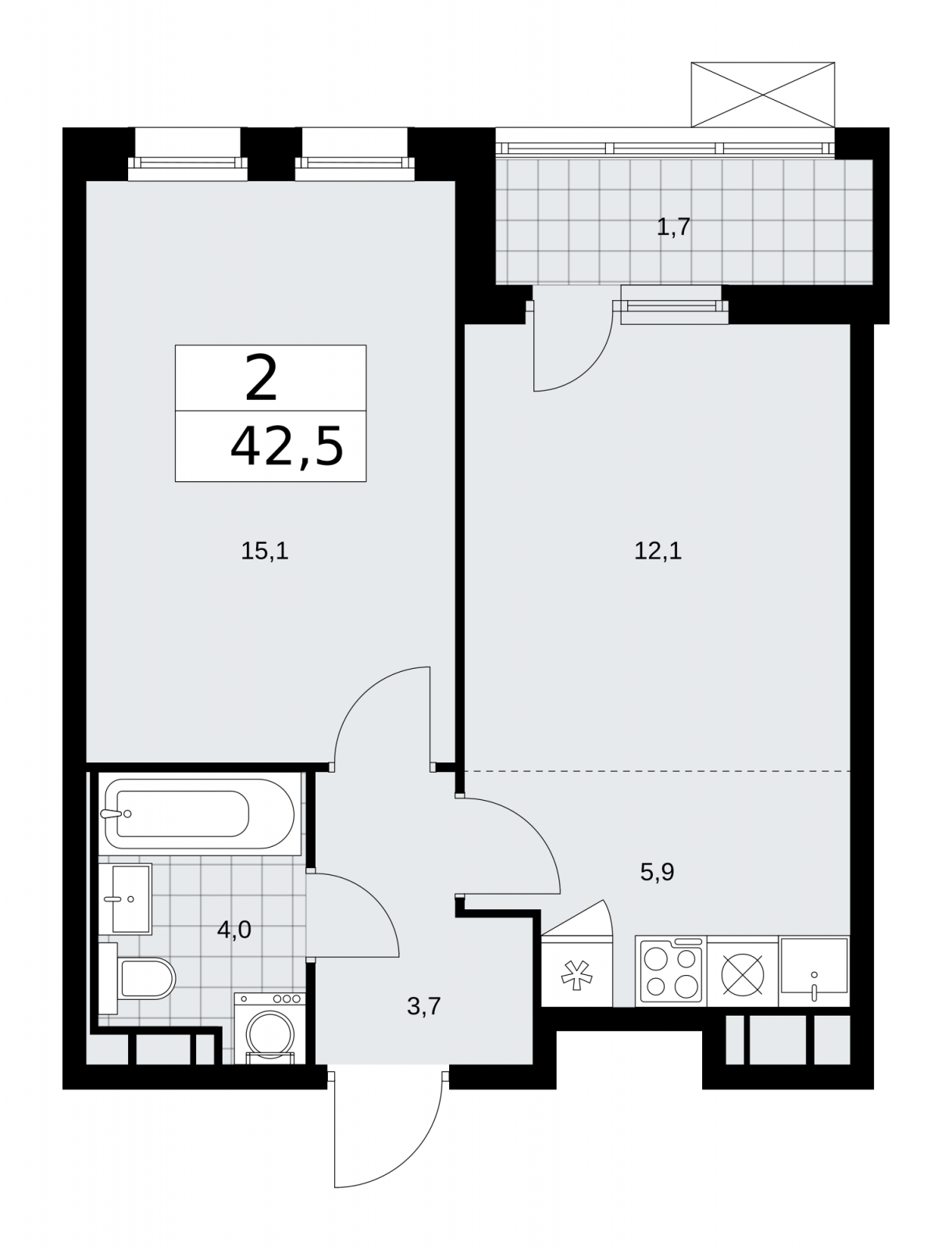 3-комнатная квартира с отделкой в ЖК Скандинавия на 11 этаже в 1 секции. Сдача в 2 кв. 2026 г.