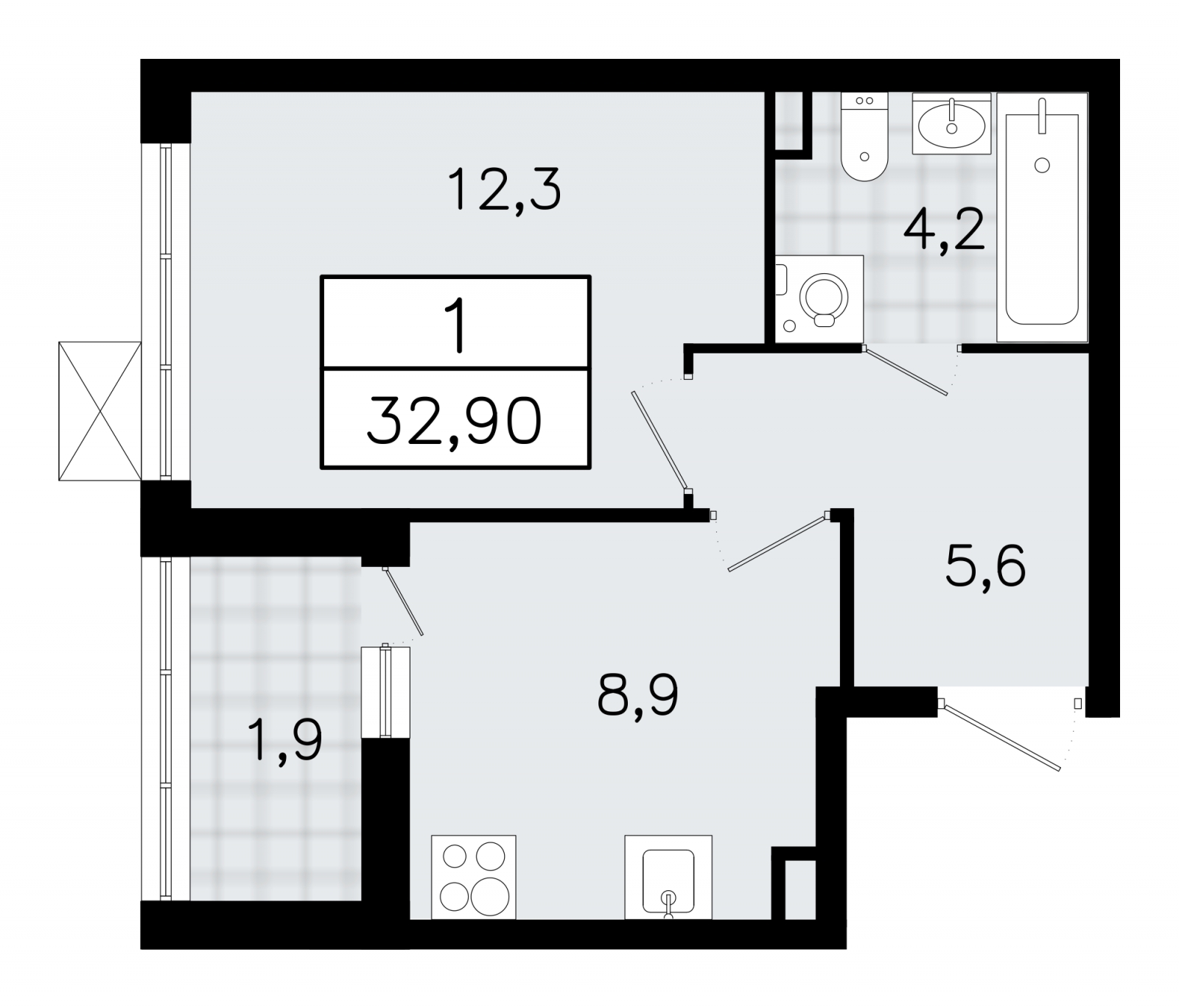 3-комнатная квартира с отделкой в ЖК А101 Всеволожск на 3 этаже в 1 секции. Сдача в 3 кв. 2025 г.