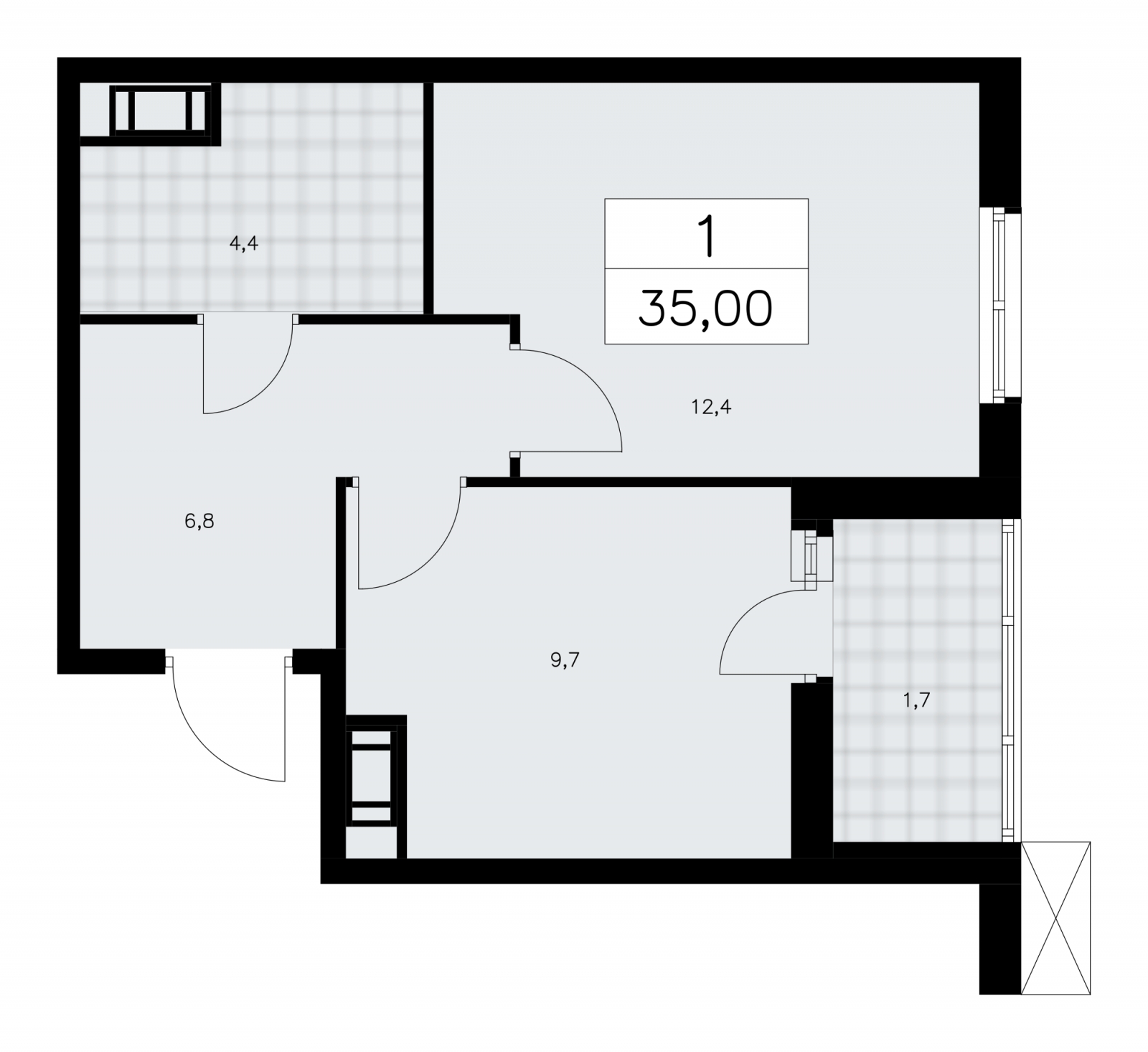 1-комнатная квартира с отделкой в ЖК А101 Лаголово на 9 этаже в 1 секции. Сдача в 3 кв. 2025 г.