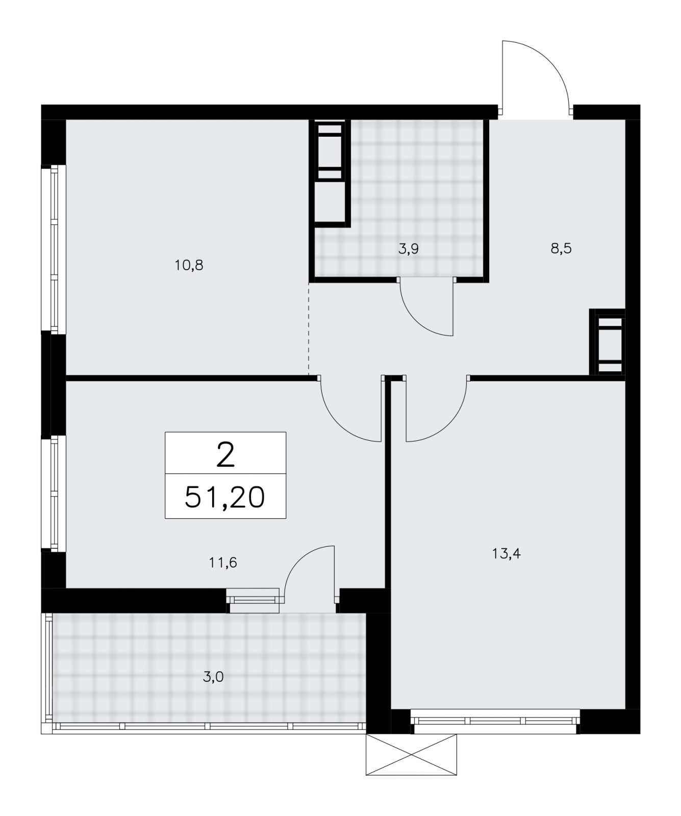 4-комнатная квартира с отделкой в ЖК Родные кварталы на 9 этаже в 3 секции. Сдача в 4 кв. 2026 г.