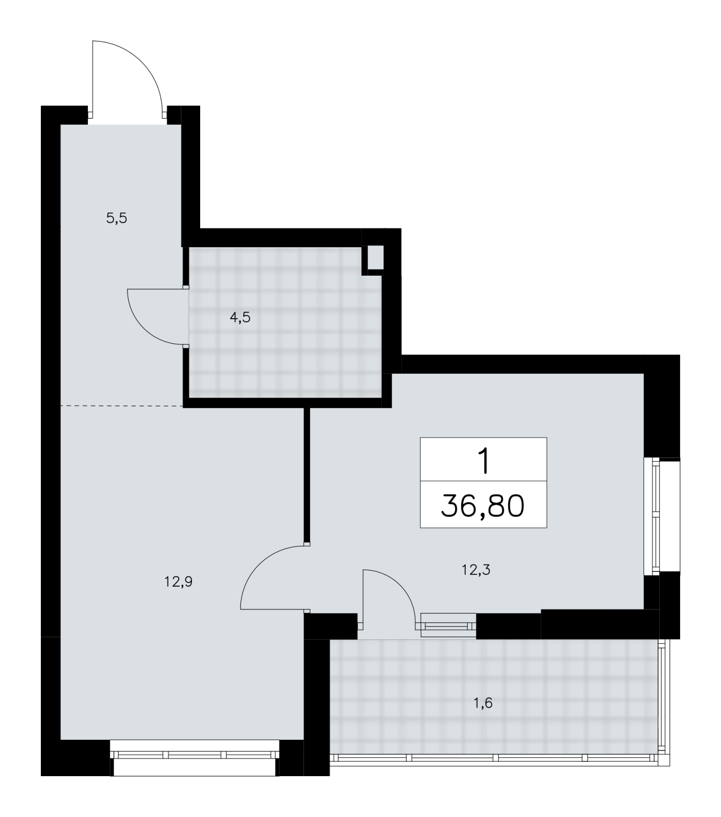 1-комнатная квартира в ЖК А101 Лаголово на 7 этаже в 1 секции. Сдача в 1 кв. 2026 г.
