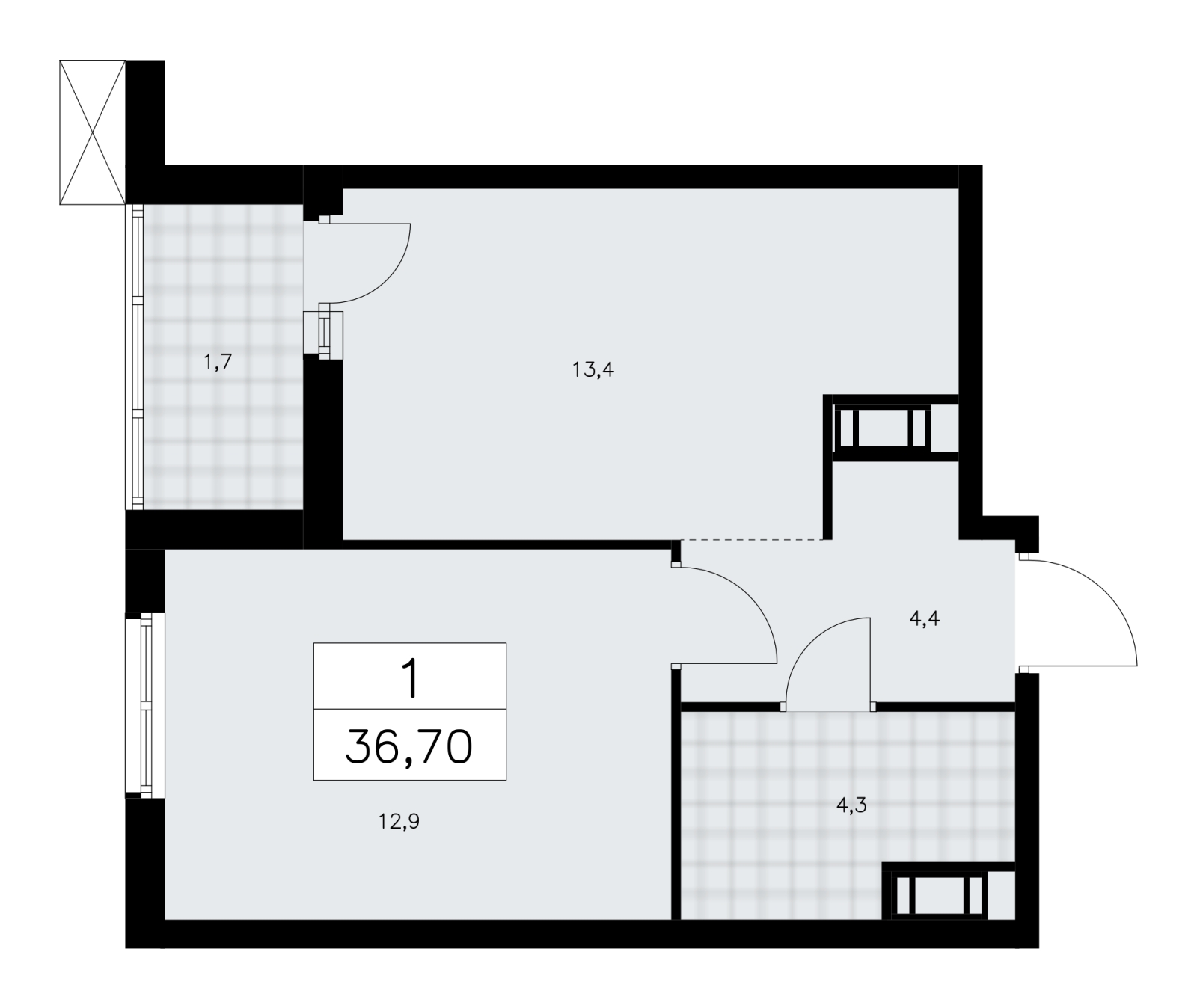 3-комнатная квартира в ЖК А101 Лаголово на 3 этаже в 2 секции. Сдача в 1 кв. 2026 г.