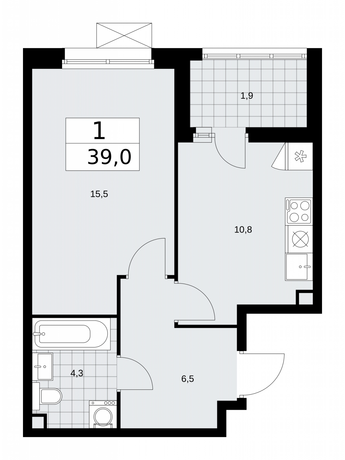 2-комнатная квартира с отделкой в ЖК Скандинавия на 8 этаже в 1 секции. Сдача в 2 кв. 2026 г.