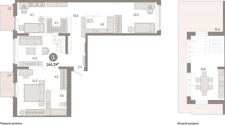 3-комнатная квартира с отделкой в ЖК А101 Всеволожск на 2 этаже в 3 секции. Сдача в 3 кв. 2025 г.
