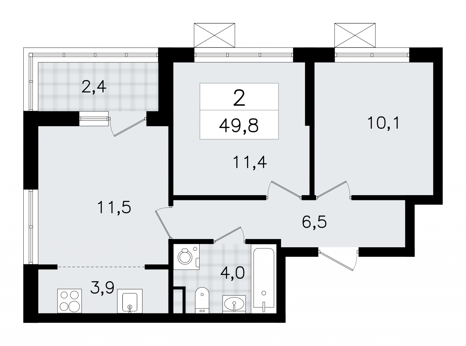 4-комнатная квартира с отделкой в ЖК Республики 205 на 15 этаже в 6 секции. Сдача в 4 кв. 2025 г.