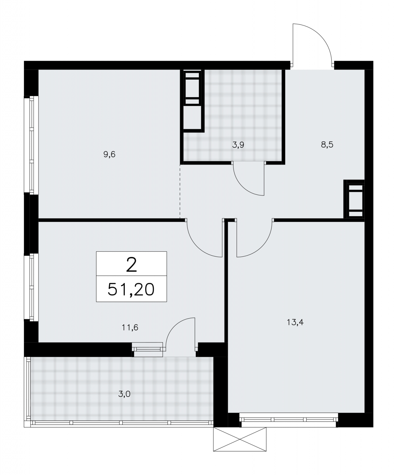 1-комнатная квартира (Студия) в ЖК А101 Всеволожск на 1 этаже в 2 секции. Сдача в 3 кв. 2025 г.