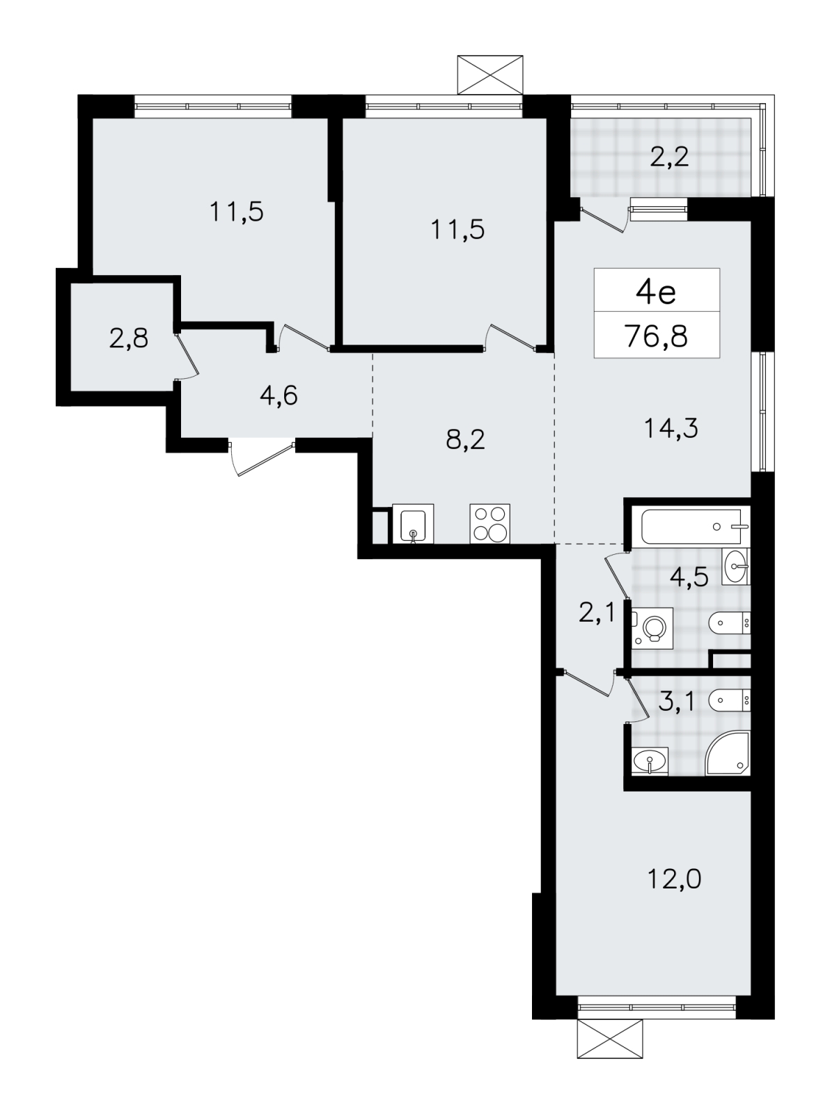 1-комнатная квартира (Студия) с отделкой в ЖК А101 Всеволожск на 5 этаже в 3 секции. Сдача в 3 кв. 2025 г.