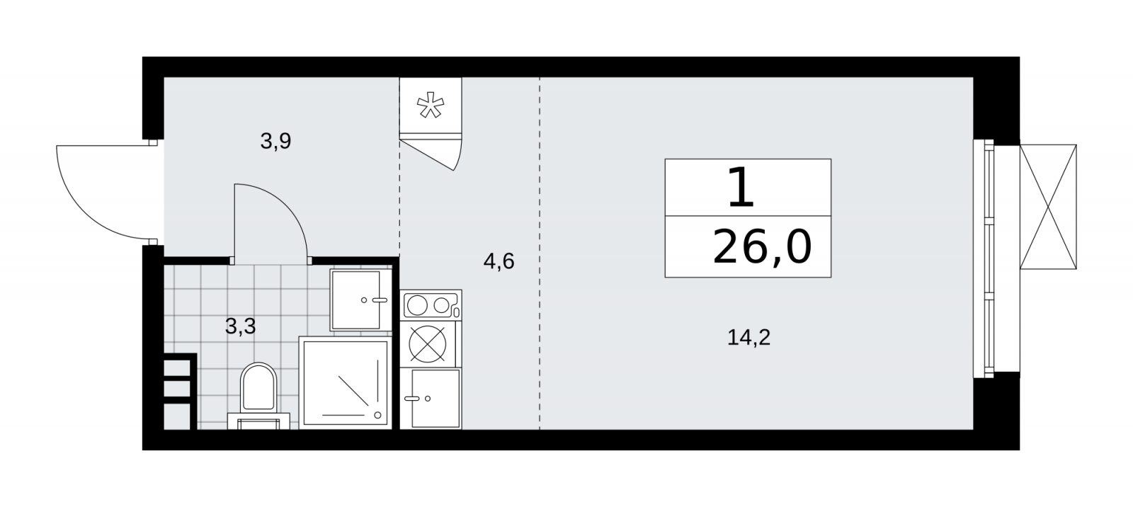 3-комнатная квартира в ЖК Лайм на 18 этаже в 3 секции. Дом сдан.