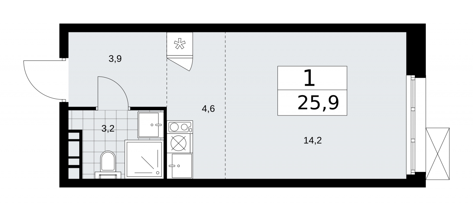 2-комнатная квартира с отделкой в ЖК Флотилия на 11 этаже в 1 секции. Дом сдан.