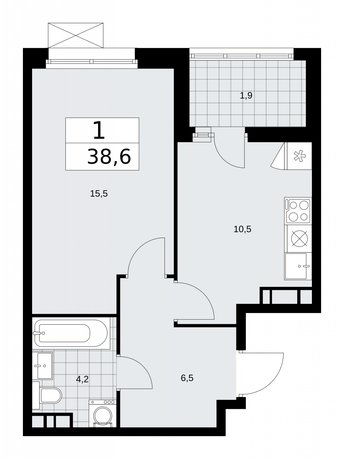 2-комнатная квартира с отделкой в ЖК Флотилия на 6 этаже в 1 секции. Дом сдан.