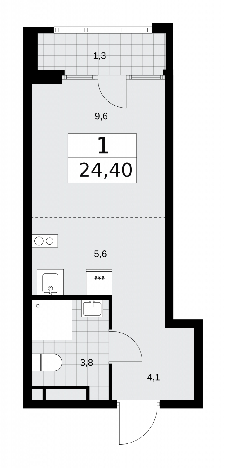 1-комнатная квартира с отделкой в ЖК Астон.Отрадный на 32 этаже в 1 секции. Сдача в 4 кв. 2024 г.
