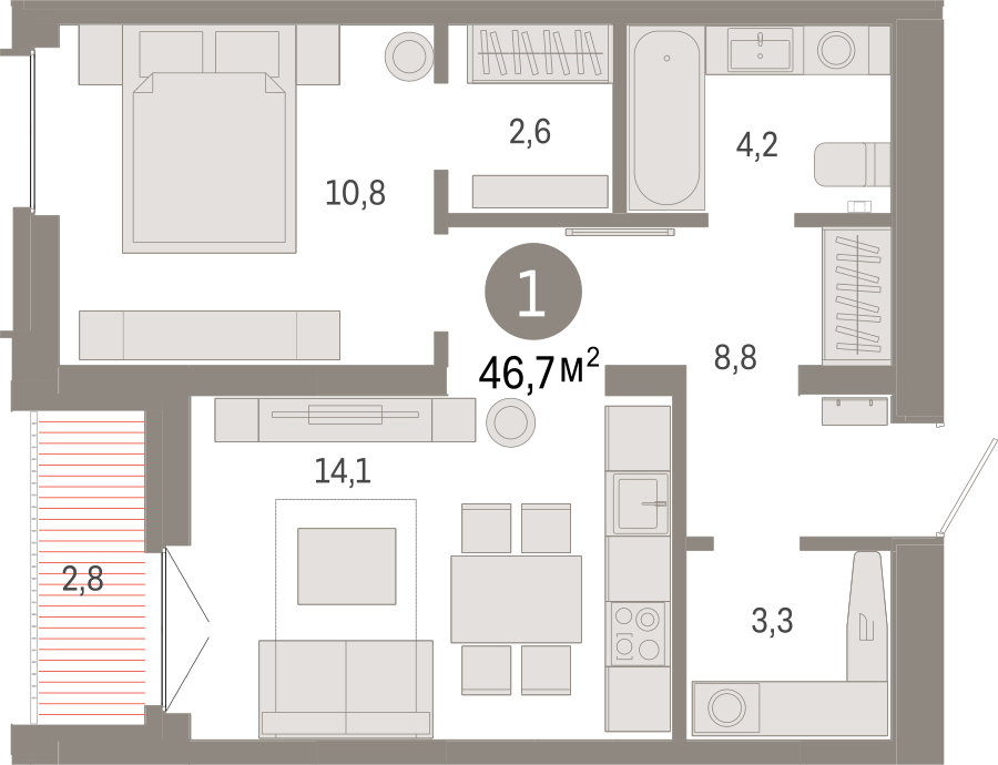 2-комнатная квартира с отделкой в ЖК Астон.Отрадный на 13 этаже в 1 секции. Сдача в 4 кв. 2024 г.