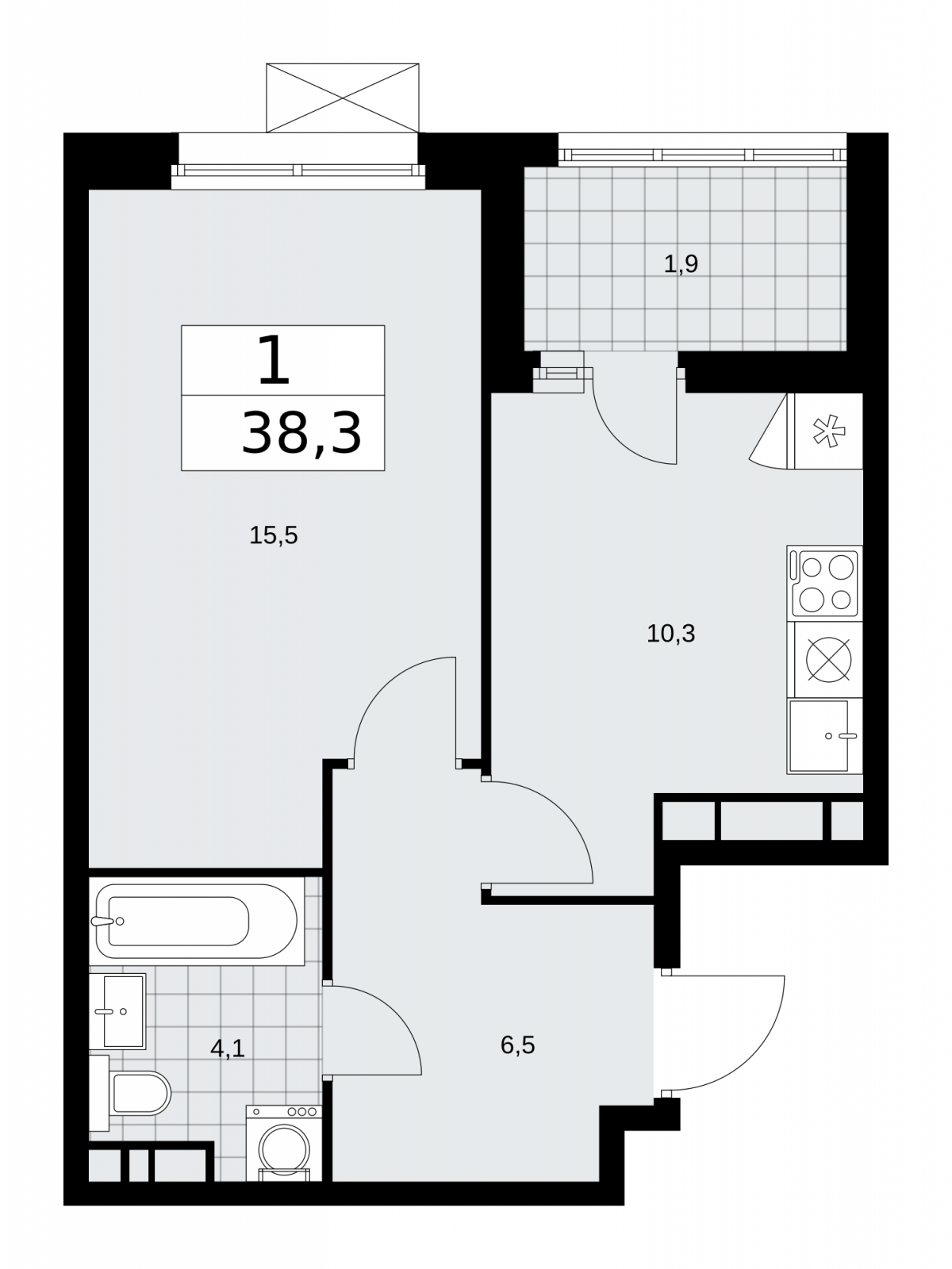 1-комнатная квартира с отделкой в ЖК Карамель на 2 этаже в 2 секции. Дом сдан.