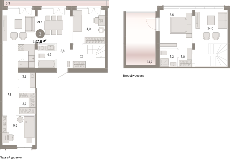 1-комнатная квартира в ЖК Приморский квартал на 6 этаже в 2 секции. Сдача в 2 кв. 2025 г.