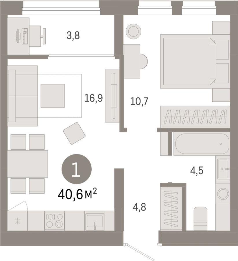 2-комнатная квартира с отделкой в ЖК Дом Достижение на 14 этаже в V секции. Сдача в 3 кв. 2023 г.