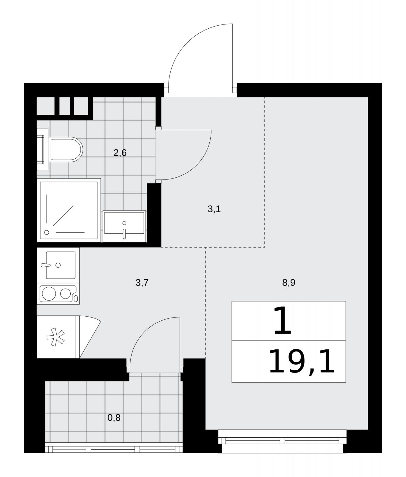 3-комнатная квартира с отделкой в ЖК SOUL на 15 этаже в 1 секции. Сдача в 4 кв. 2026 г.