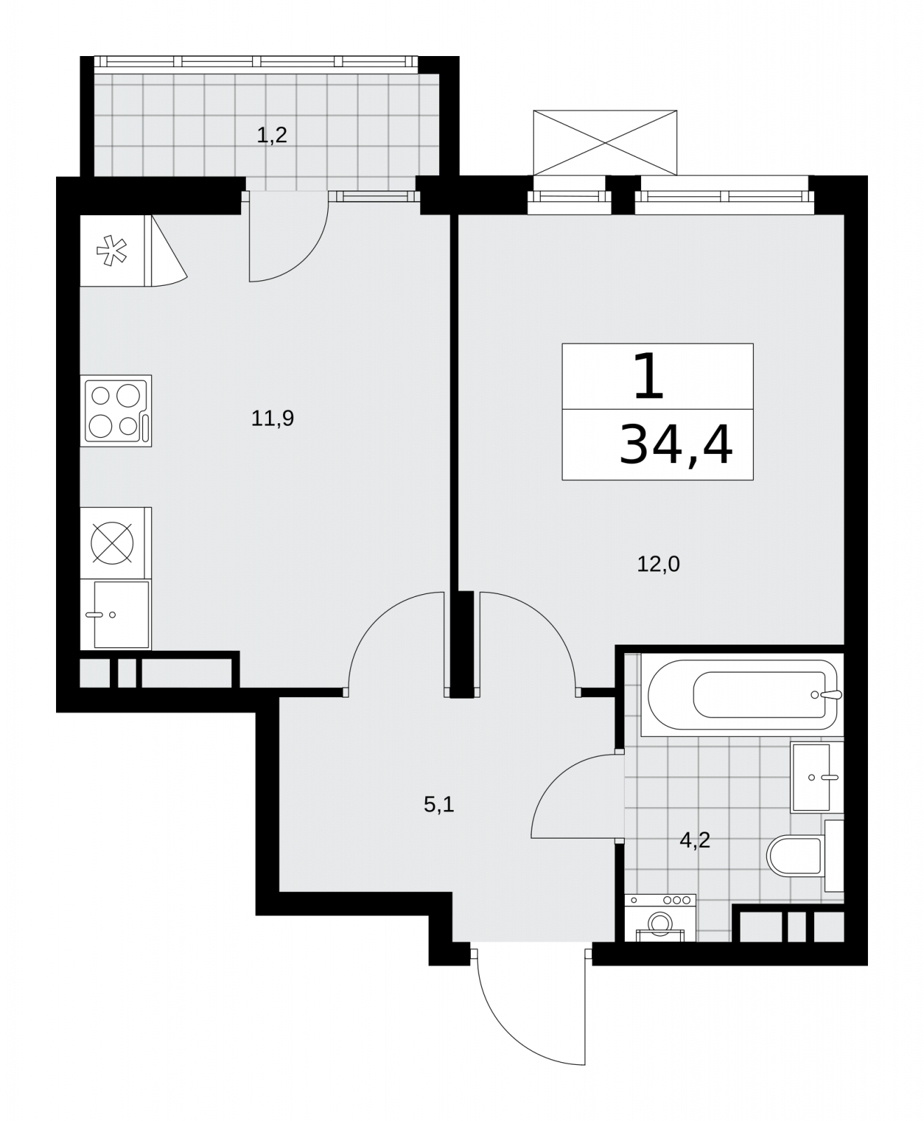 3-комнатная квартира с отделкой в ЖК Городские истории на 21 этаже в 1 секции. Сдача в 4 кв. 2023 г.
