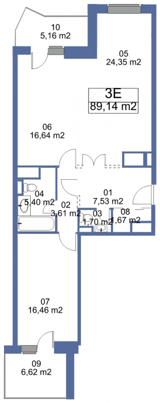 2-комнатная квартира в ЖК Баркли Медовая Долина на 6 этаже в 2 секции. Дом сдан.
