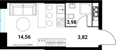 3-комнатная квартира с отделкой в ЖК Level Мичуринский на 30 этаже в 1 секции. Сдача в 4 кв. 2024 г.