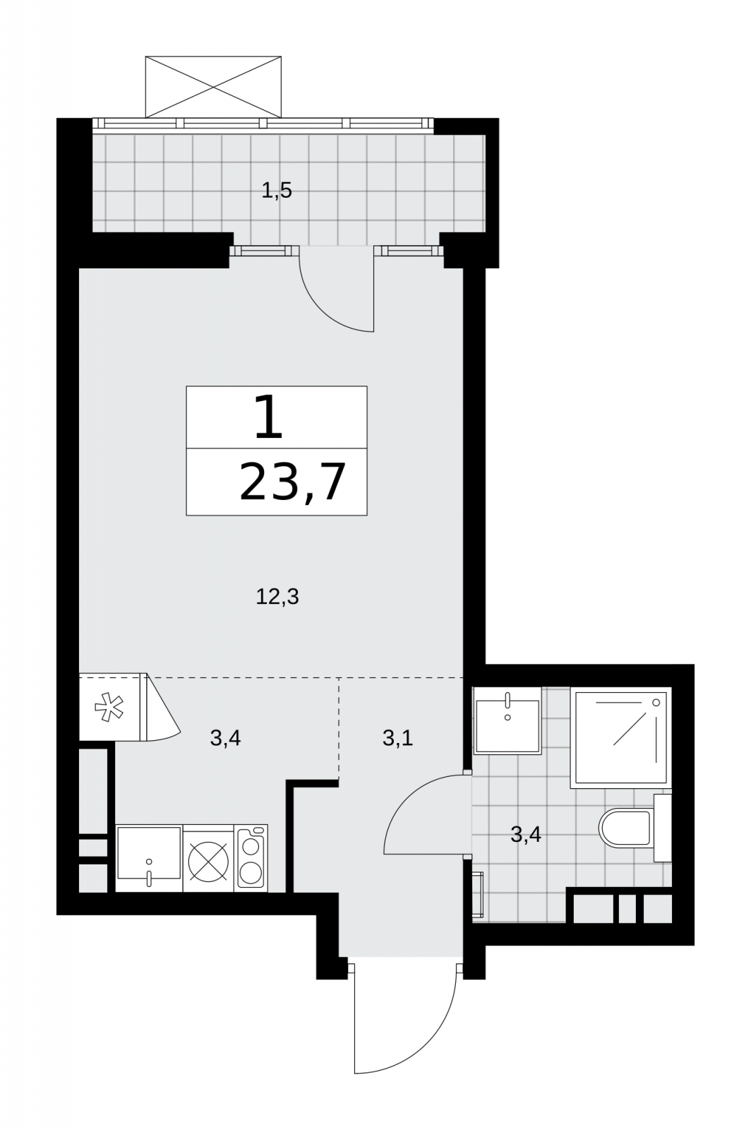 2-комнатная квартира с отделкой в ЖК Северный квартал на 9 этаже в 4 секции. Сдача в 3 кв. 2022 г.