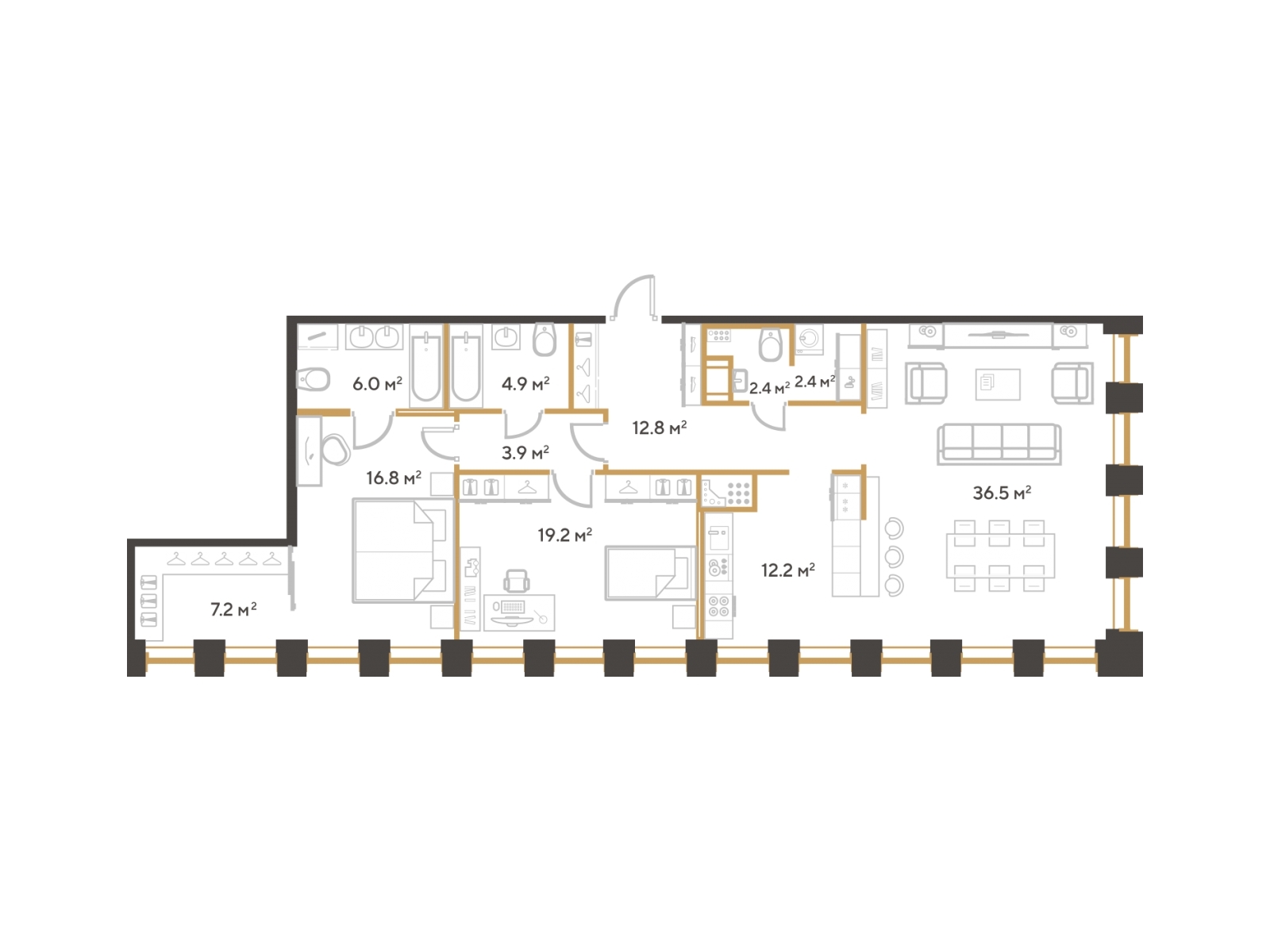 1-комнатная квартира (Студия) с отделкой в ЖК Летний на 11 этаже в 1 секции. Сдача в 1 кв. 2025 г.