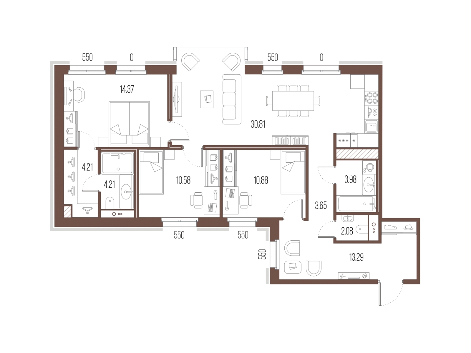 1-комнатная квартира с отделкой в ЖК Новая Жизнь на 10 этаже в 1 секции. Сдача в 2 кв. 2025 г.