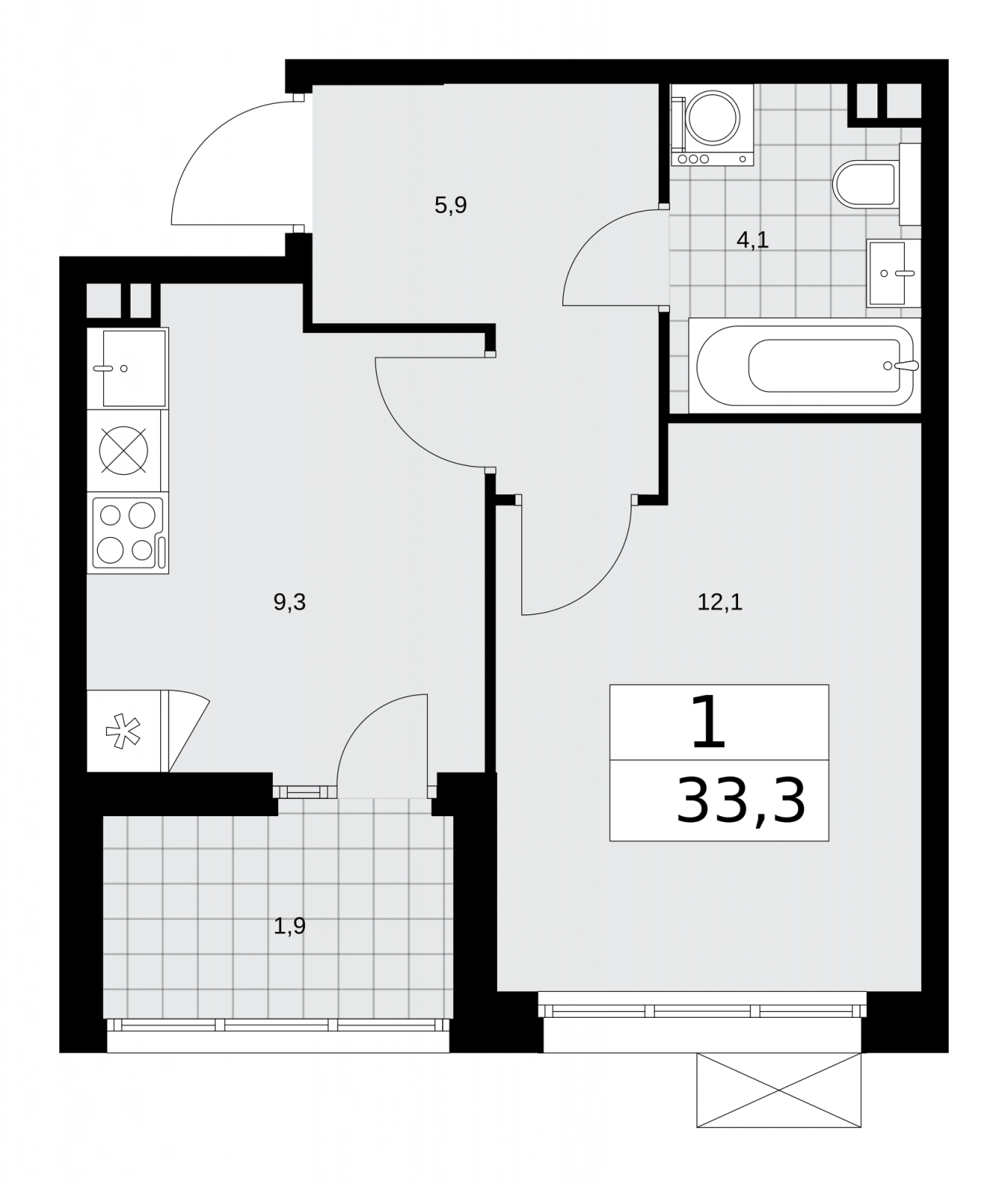 3-комнатная квартира с отделкой в ЖК Деснаречье на 10 этаже в 4 секции. Сдача в 2 кв. 2026 г.