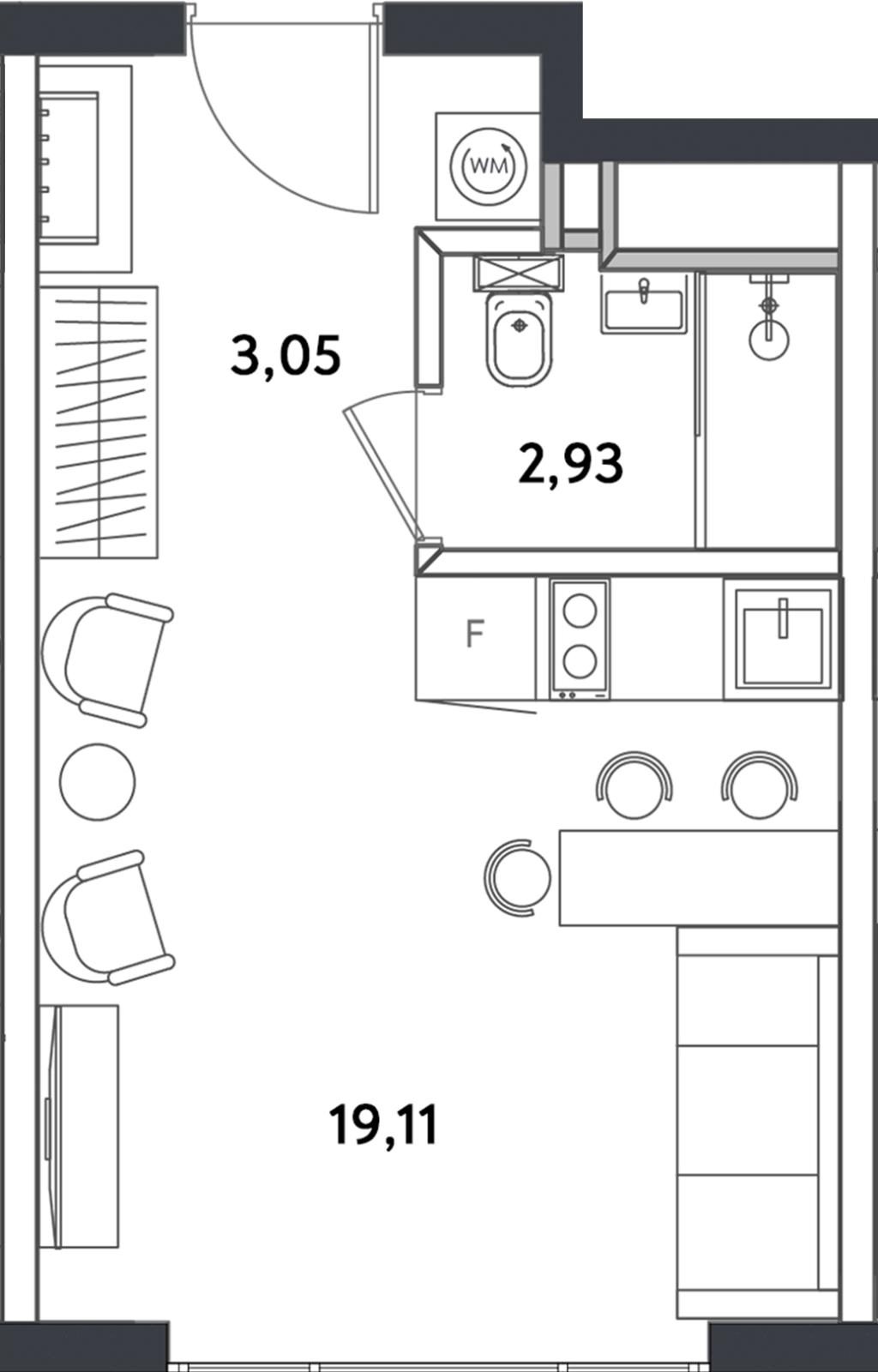 1-комнатная квартира с отделкой в ЖК Зарека на 8 этаже в 2 секции. Сдача в 3 кв. 2026 г.