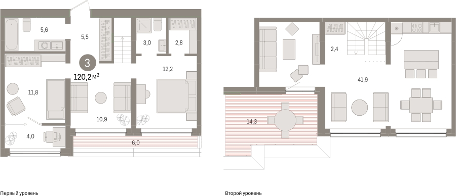 2-комнатная квартира с отделкой в ЖК ERA на 11 этаже в 1 секции. Сдача в 3 кв. 2026 г.