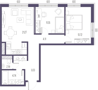 3-комнатная квартира с отделкой в ЖК Деснаречье на 2 этаже в 3 секции. Сдача в 2 кв. 2026 г.