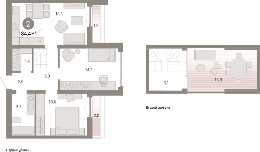 3-комнатная квартира с отделкой в ЖК Деснаречье на 16 этаже в 1 секции. Сдача в 2 кв. 2026 г.