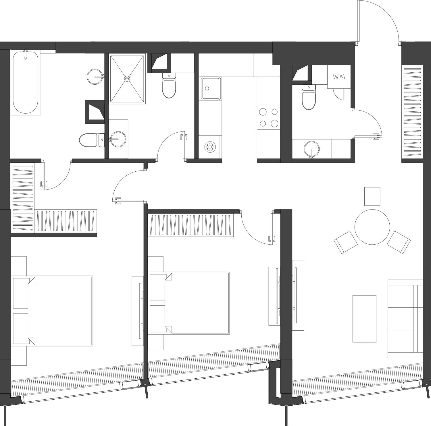 1-комнатная квартира в ЖК Беринг на 21 этаже в 2 секции. Сдача в 4 кв. 2025 г.