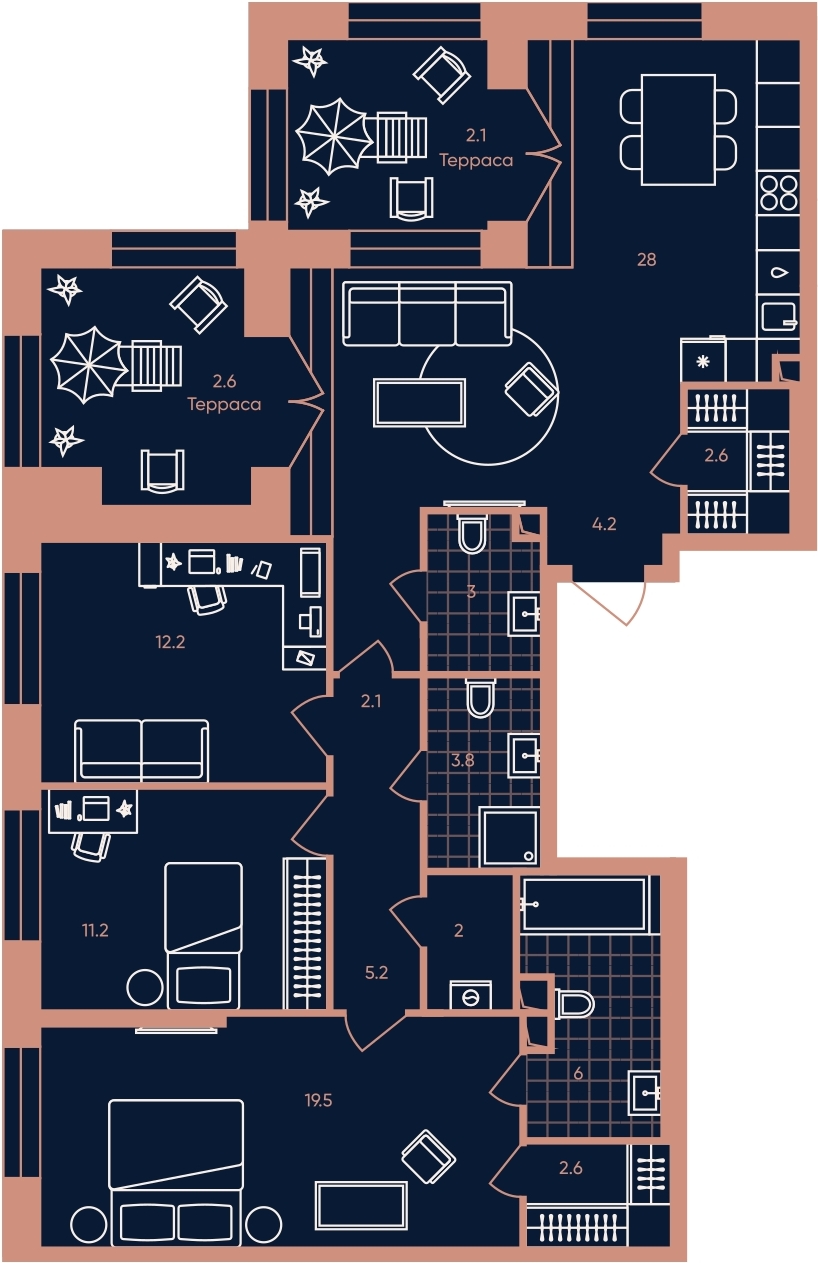 3-комнатная квартира с отделкой в ЖК Деснаречье на 10 этаже в 5 секции. Сдача в 2 кв. 2026 г.