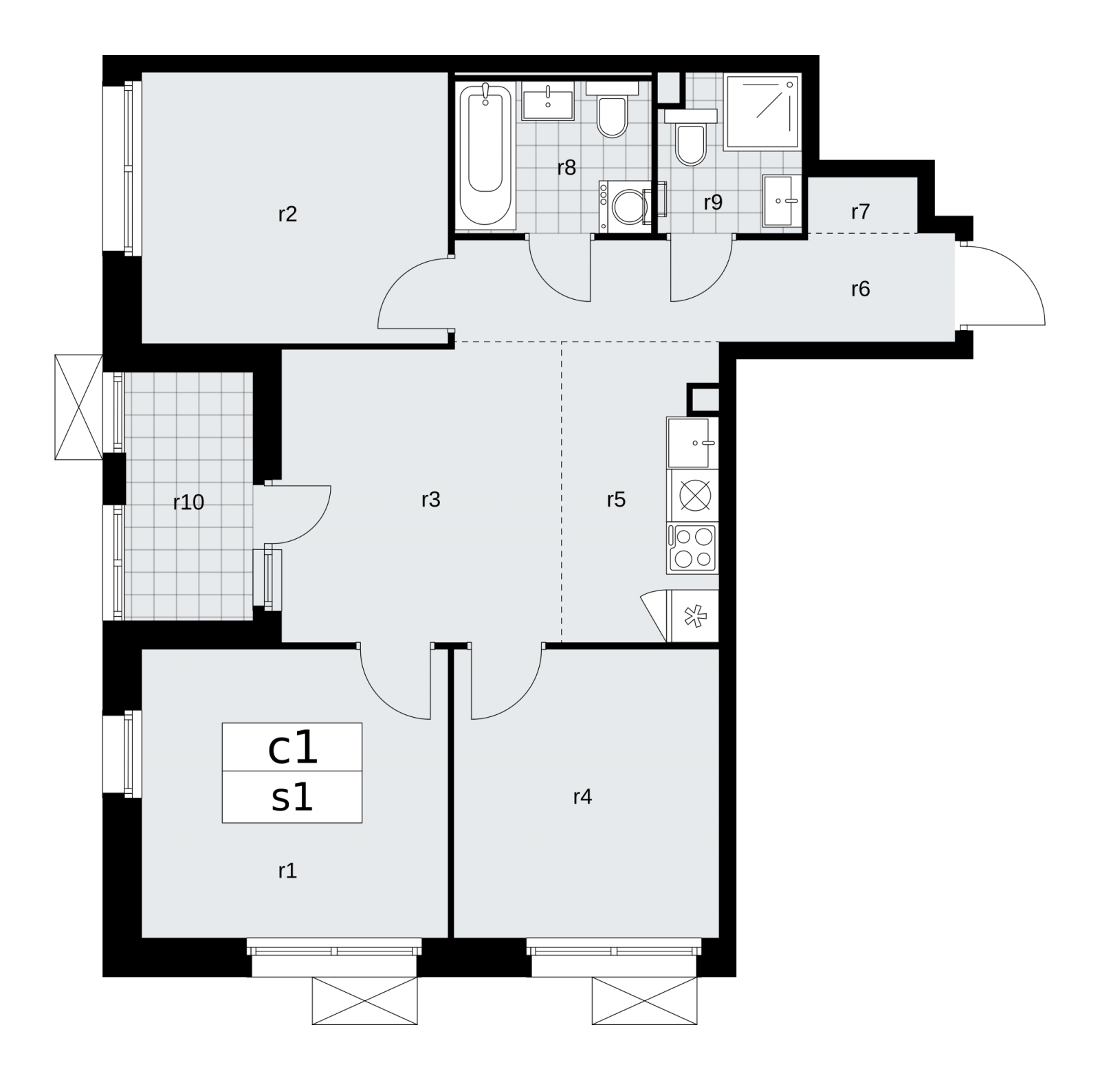 2-комнатная квартира с отделкой в ЖК Флотилия на 7 этаже в 1 секции. Дом сдан.