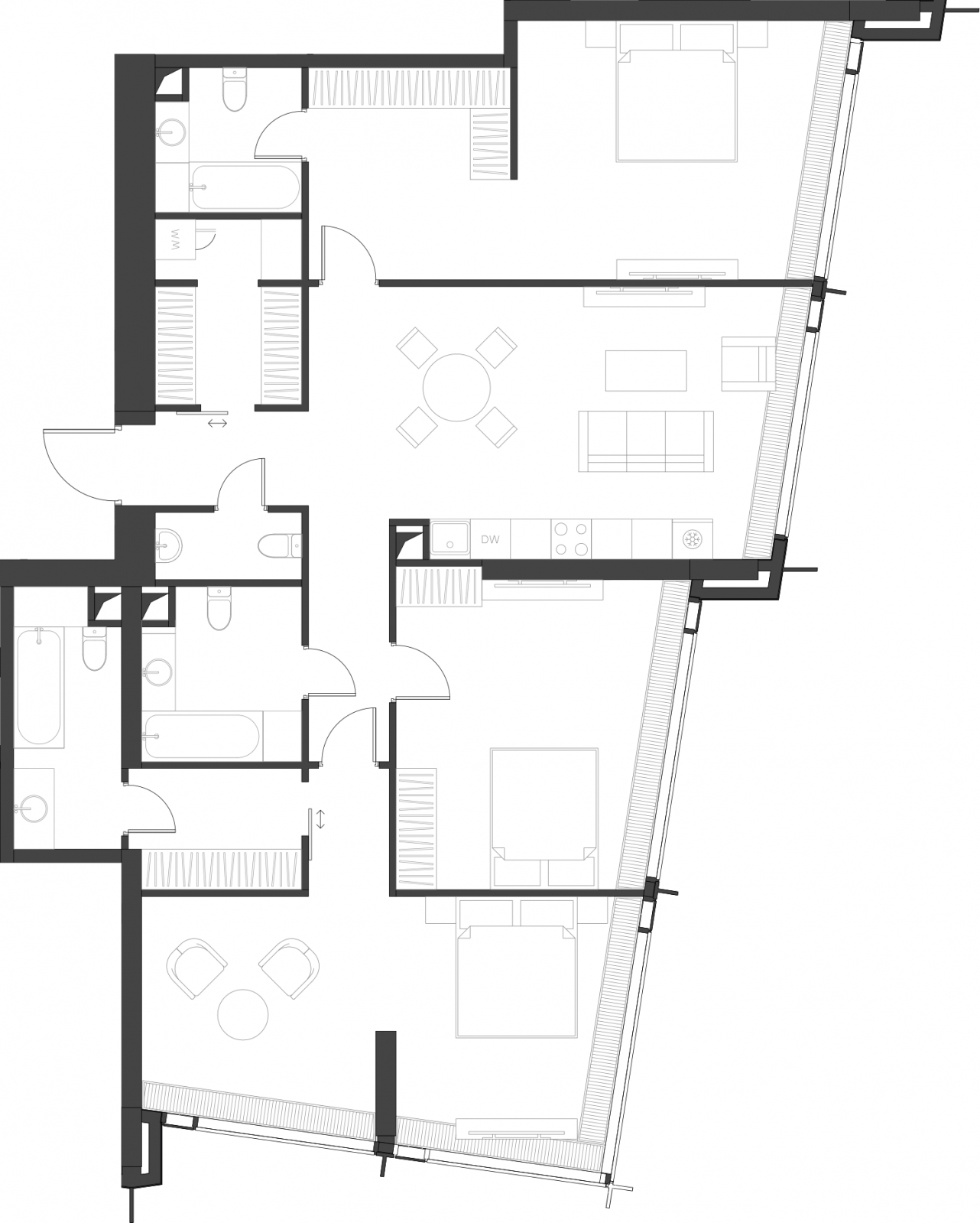 3-комнатная квартира в Veren Nort Сертолово на 5 этаже в 1 секции. Сдача в 1 кв. 2027 г.