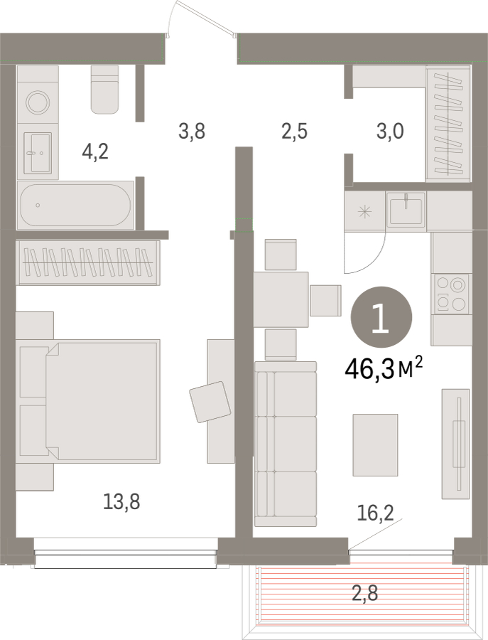 3-комнатная квартира с отделкой в ЖК Измайловский парк на 24 этаже в 1 секции. Сдача в 4 кв. 2024 г.