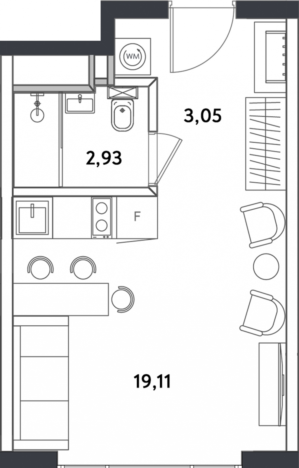 1-комнатная квартира с отделкой в ЖК Матвеевский Парк на 17 этаже в 1 секции. Сдача в 2 кв. 2024 г.