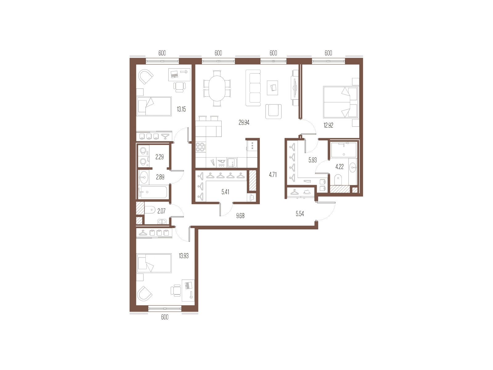 2-комнатная квартира в Veren Nort Сертолово на 7 этаже в 1 секции. Сдача в 1 кв. 2027 г.