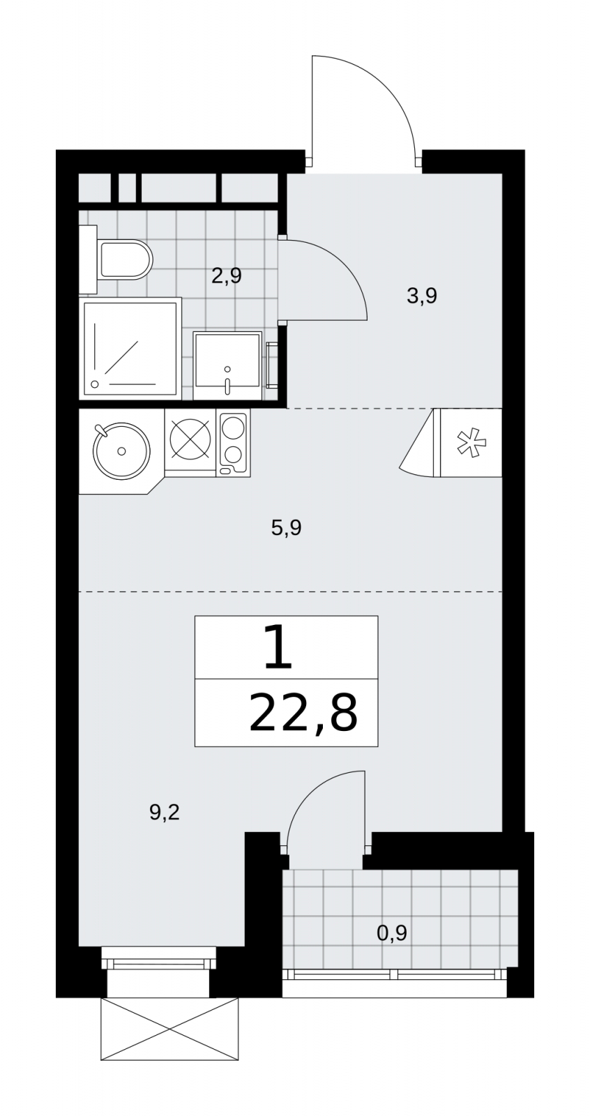 2-комнатная квартира с отделкой в ЖК Скандинавия на 17 этаже в 1 секции. Сдача в 2 кв. 2026 г.