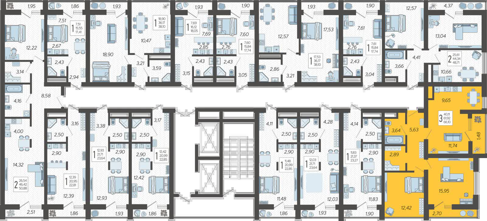 2-комнатная квартира с отделкой в ALBA del MARE на 5 этаже в 1 секции. Сдача в 4 кв. 2024 г.