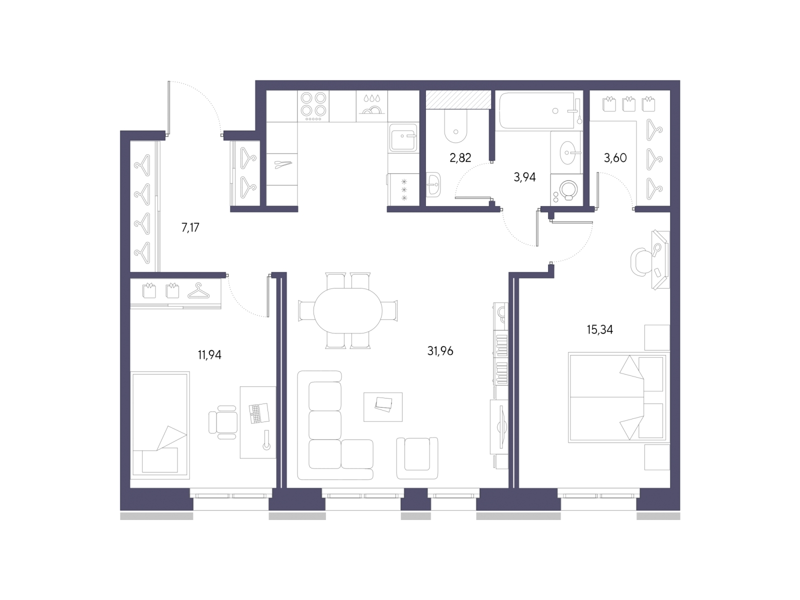 1-комнатная квартира (Студия) в ЖК MYPRIORITY Basmanny на 3 этаже в 11 секции. Сдача в 3 кв. 2024 г.