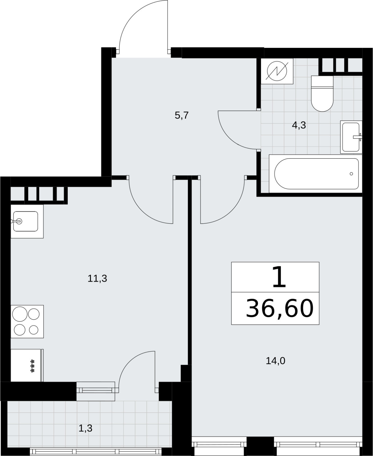 2-комнатная квартира с отделкой в ЖК Черная Речка, 41 на 2 этаже в 1 секции. Сдача в 2 кв. 2025 г.