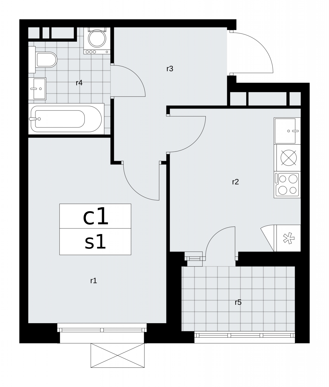 1-комнатная квартира в Апарт-Комплекс Волга на 17 этаже в 1 секции. Дом сдан.