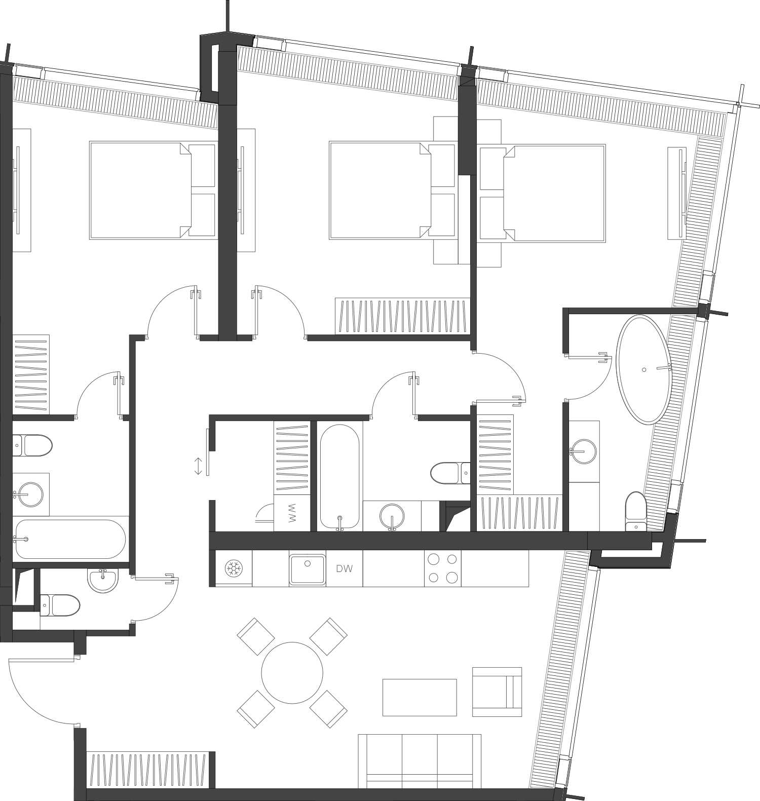 2-комнатная квартира в ЖК Беринг на 12 этаже в 2 секции. Сдача в 4 кв. 2025 г.