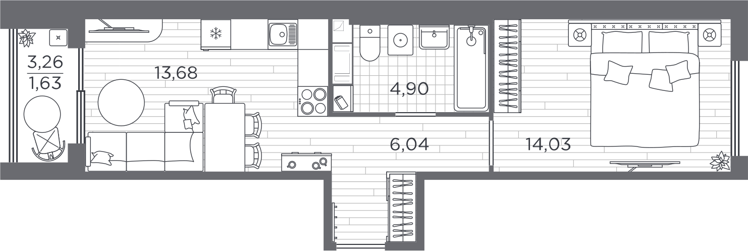 4-комнатная квартира в ЖК мой адрес На Вертолетчиков на 4 этаже в 1 секции. Дом сдан.