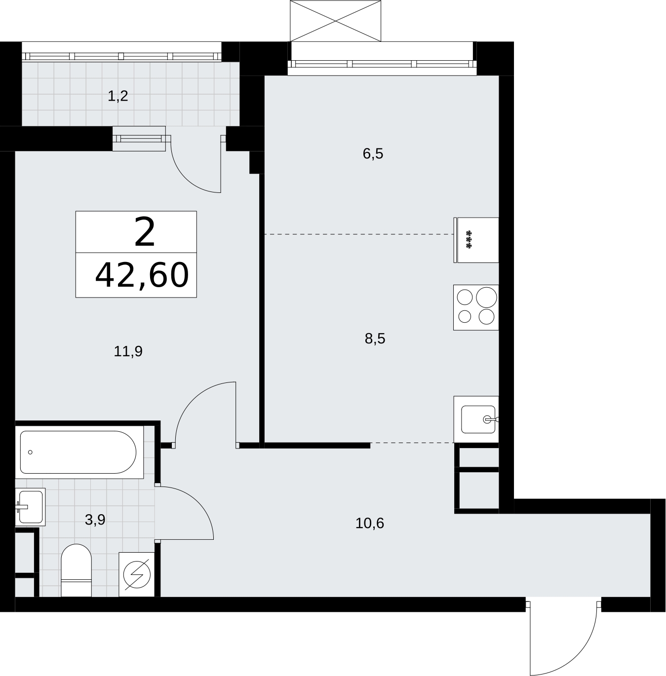 1-комнатная квартира (Студия) с отделкой в ЖК PLUS Пулковский на 5 этаже в 4 секции. Сдача в 4 кв. 2025 г.