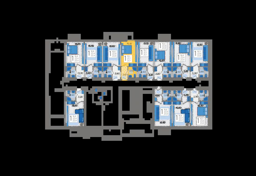 1-комнатная квартира (Студия) с отделкой в ЖК PLUS Пулковский на 3 этаже в 4 секции. Сдача в 4 кв. 2025 г.